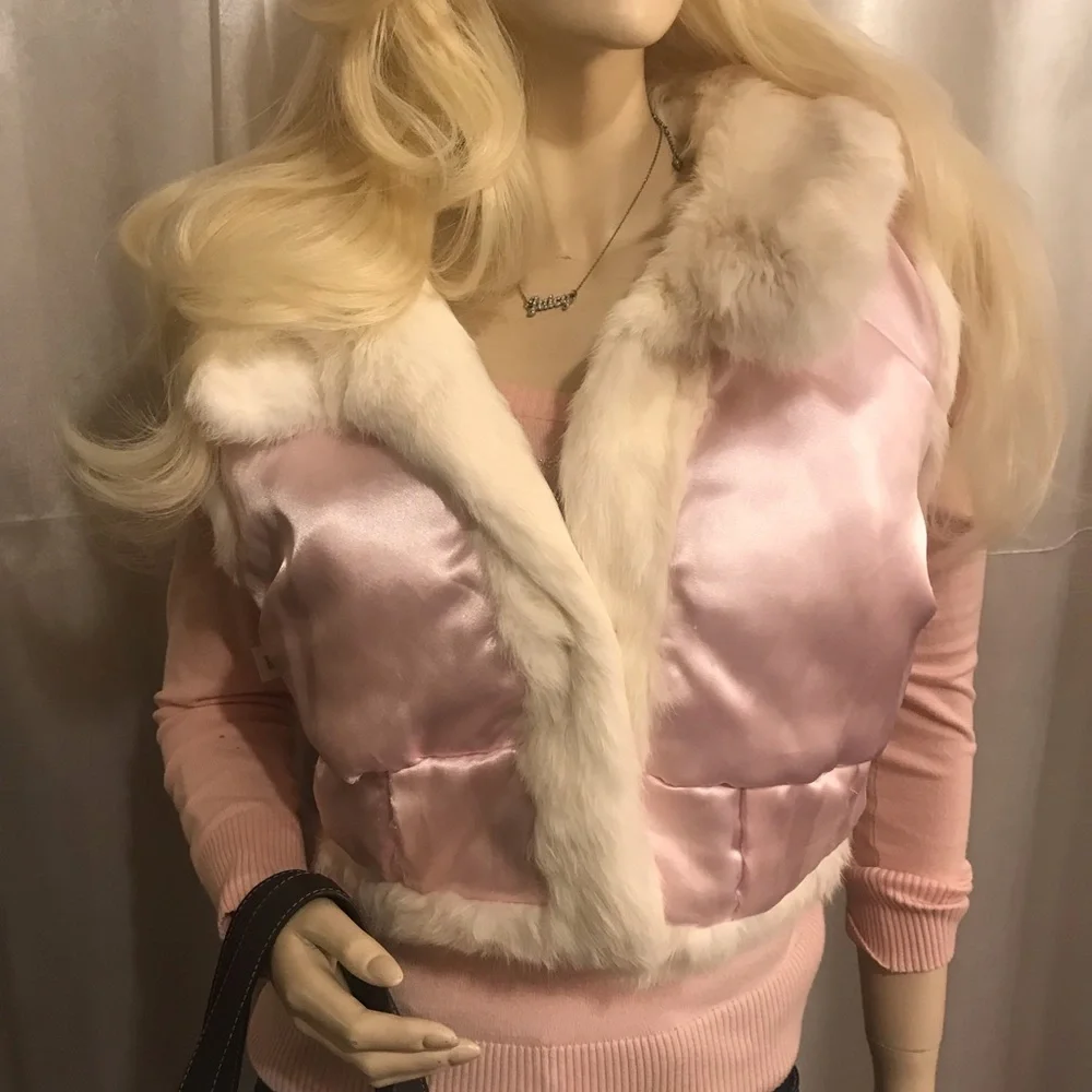 COPY - Super rare y2k 🦄juicy couture 🐰 rabbit fur caplet - Picture 5 of 15